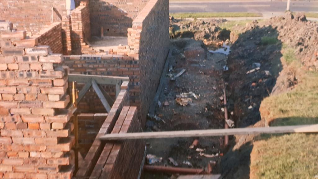 Ground works, drainage, and basement area brickwork